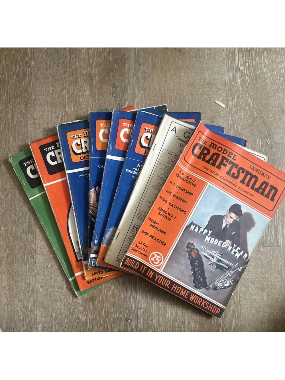 The Model Craftsman 1937 Lot Of 8 Months Magazines The Home Mechanics As Is RARE